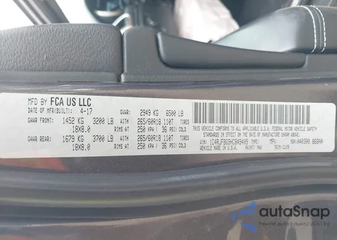 2017 Jeep Grand Cherokee Limited 4X4 z USA, uszkodzony, nr VIN 1C4RJFBG9HC849409